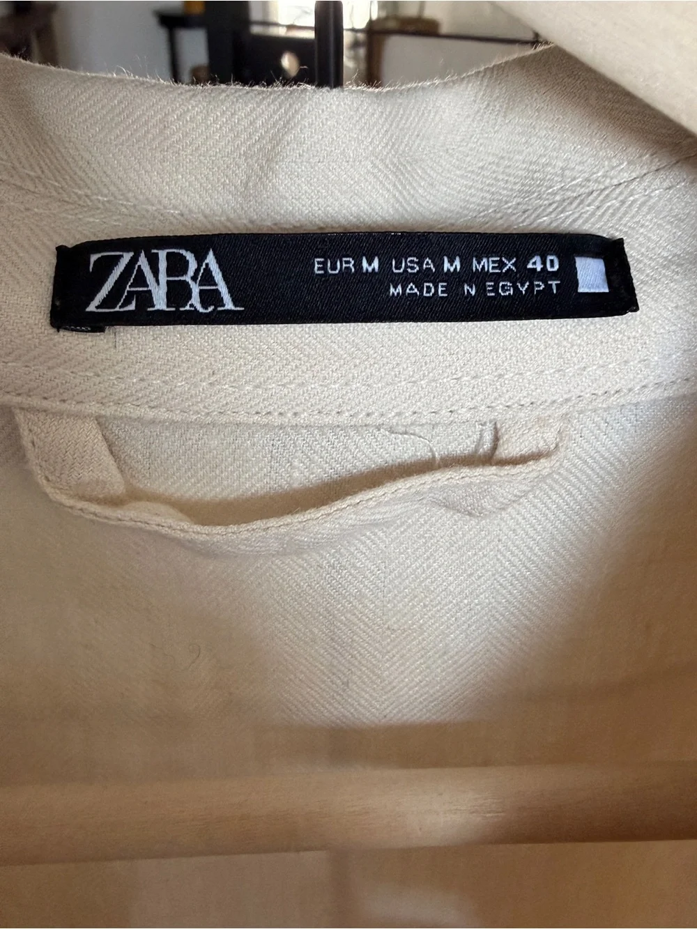 Zara Men's Off-White Canvas Shirt Jacket - worn less the 5x